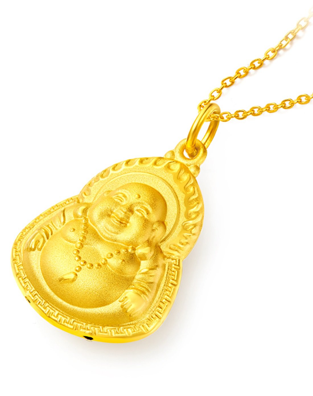 周大福 福态平安佛黄金吊坠(计价)(不含项链)