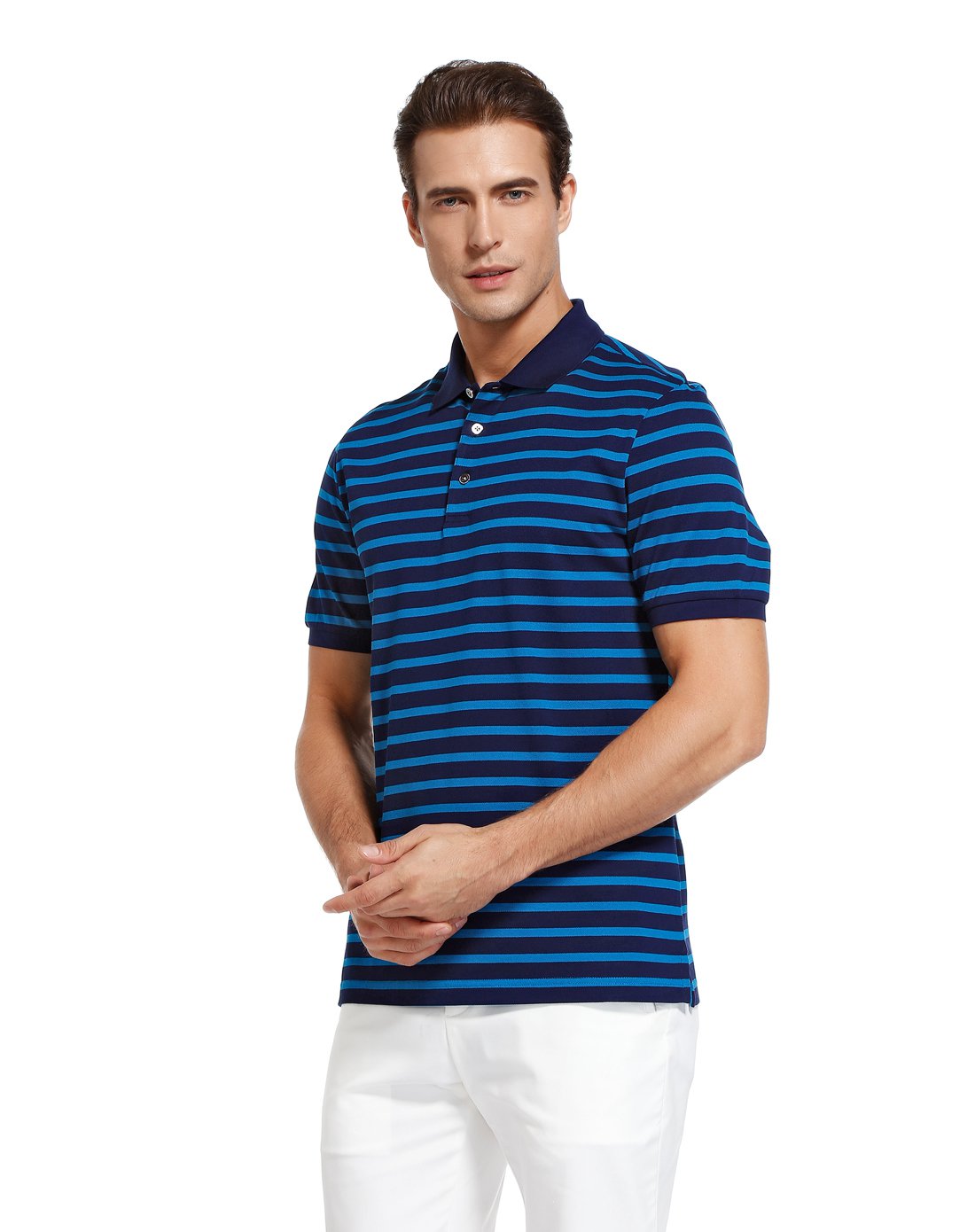 纯棉舒适百搭休闲短袖t恤蓝色