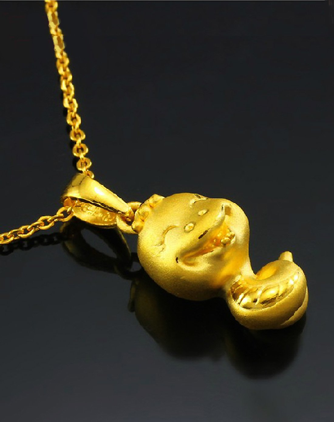 张万福 3d硬金十二生肖蛇宝宝吊坠(不含链)(计价)