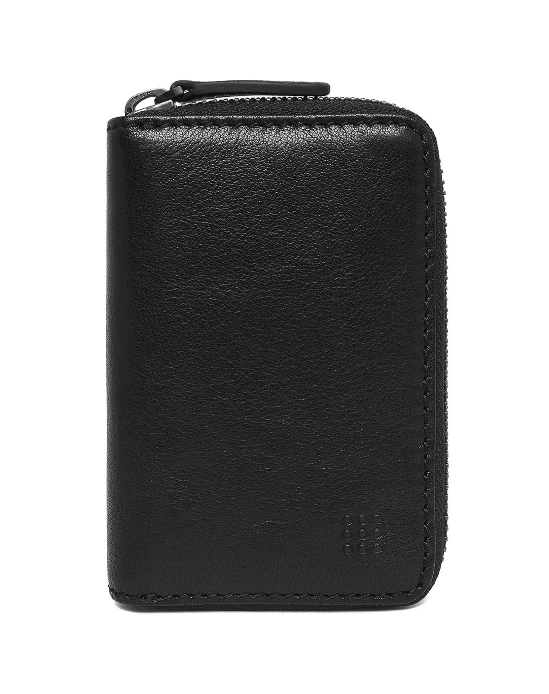 铂黑系列拉链多隔层名片包卡包