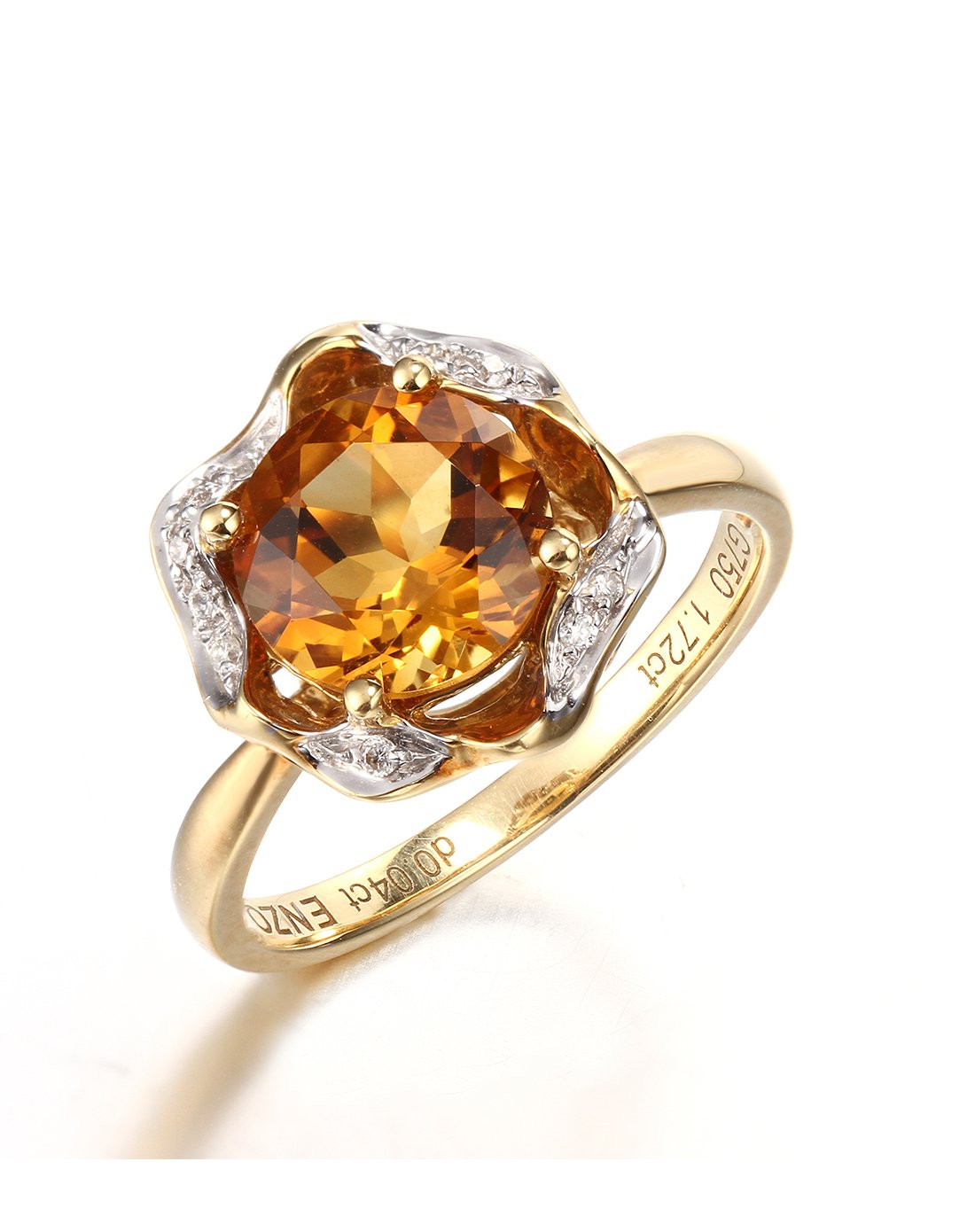 enzo 经典彩宝 18k黄金黄晶戒指