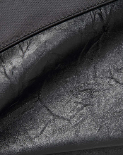 zuoan左岸 手抓纹头层牛皮时尚拼接男士手提包