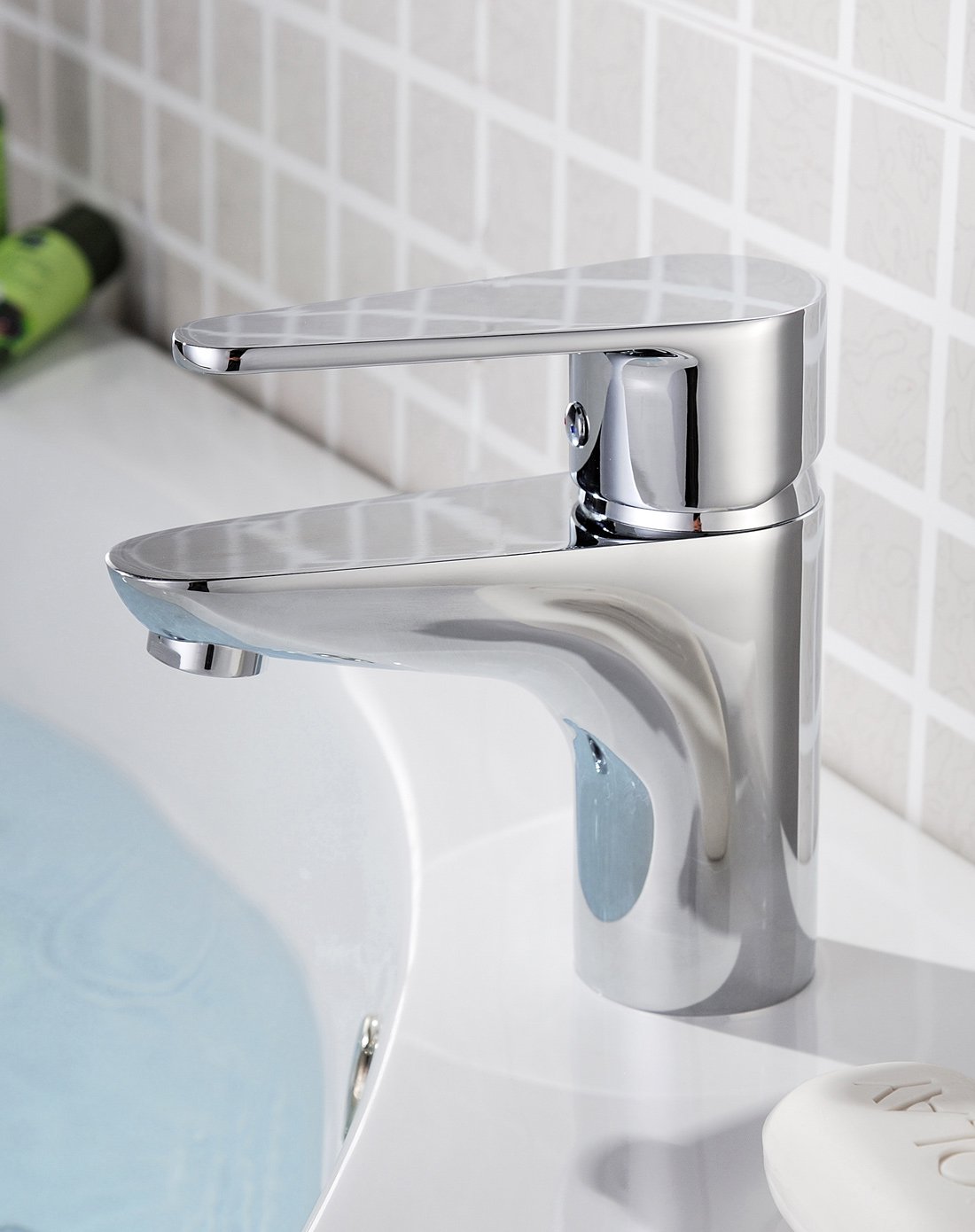 铬色全铜冷热面盆水龙头jy301