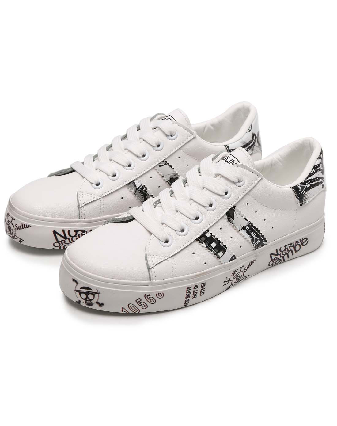 时尚潮流 女款 双斜杠休闲板鞋