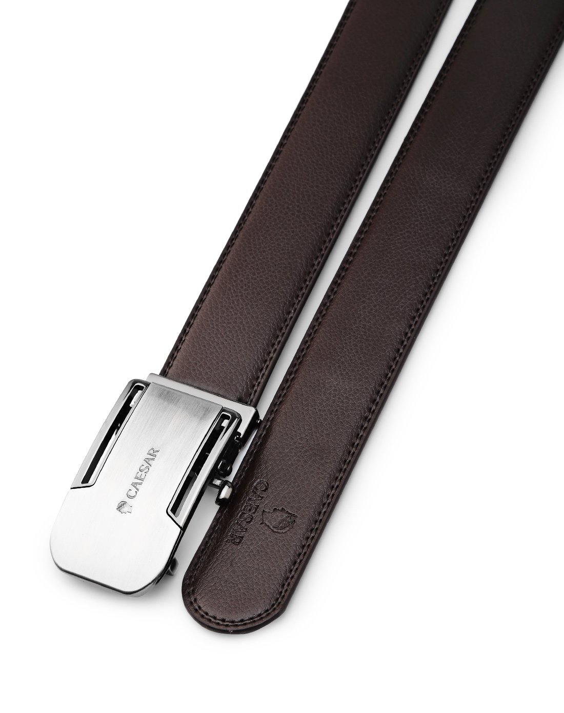 凯撒大帝caesar皮带专场新品男款牛皮时尚商务自动扣皮带咖啡色pf