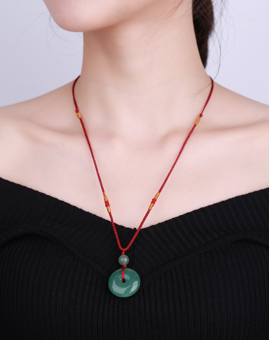 昊天 东陵石平安扣挂坠