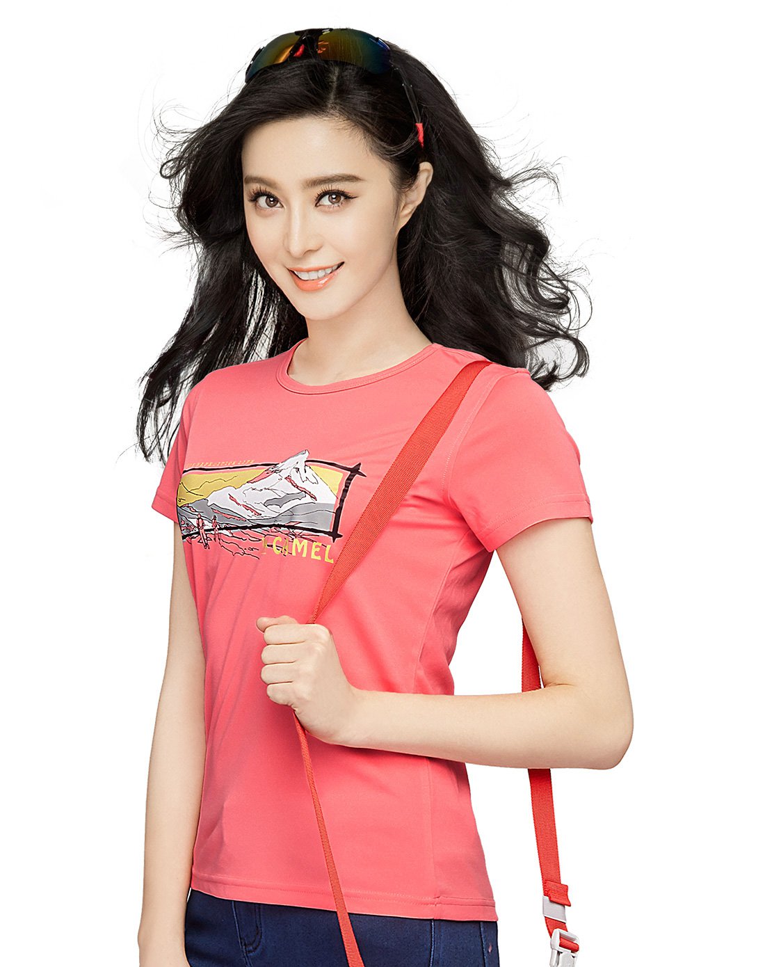 范冰冰[2017新品]轻薄透气时尚 女款白色功能圆领t恤