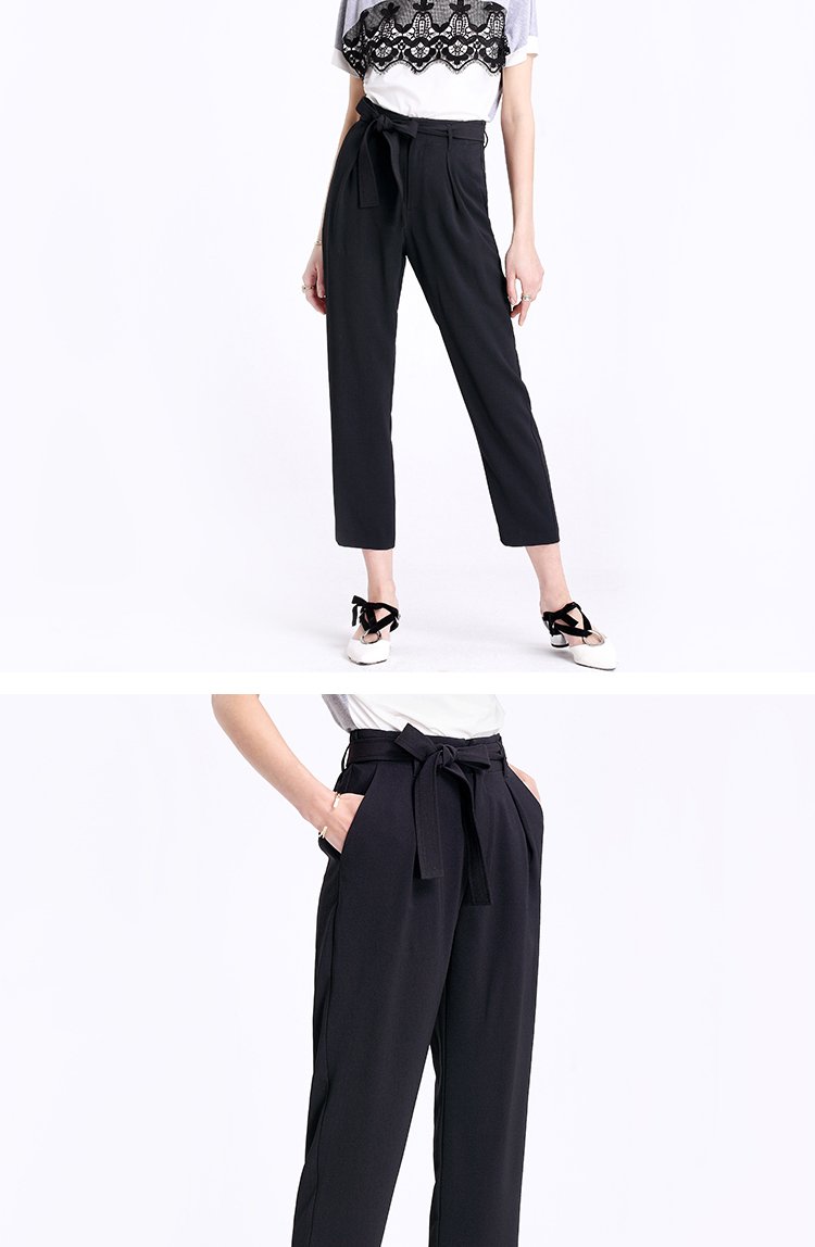 简洁百搭九分小脚萝卜裤休闲裤