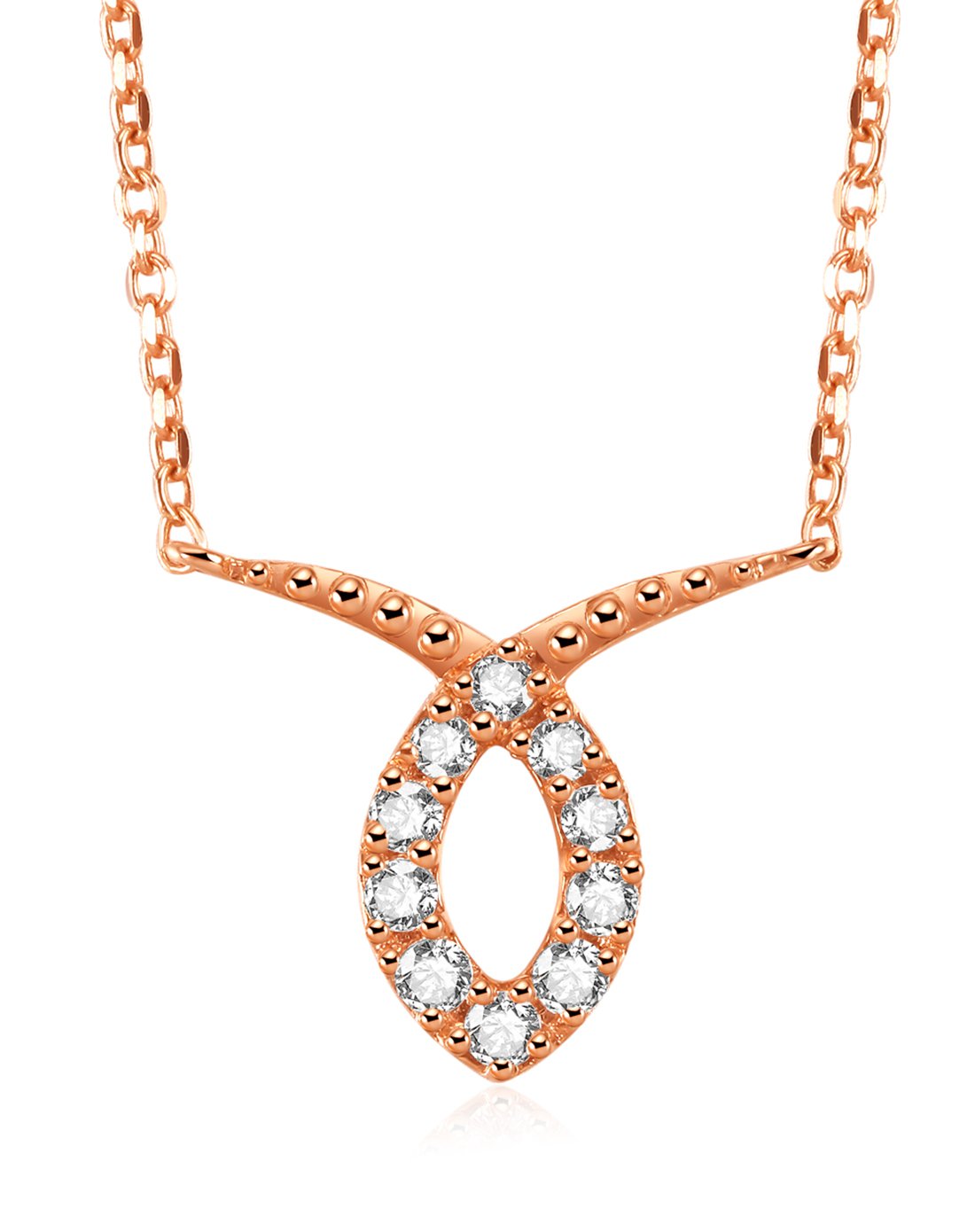 谢瑞麟18k金钻石简约项链