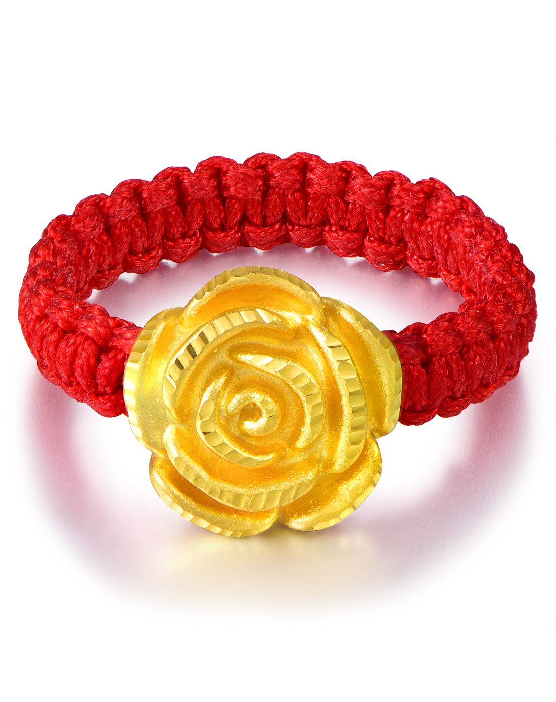 赛菲尔 玫瑰花硬足金戒指(定价)