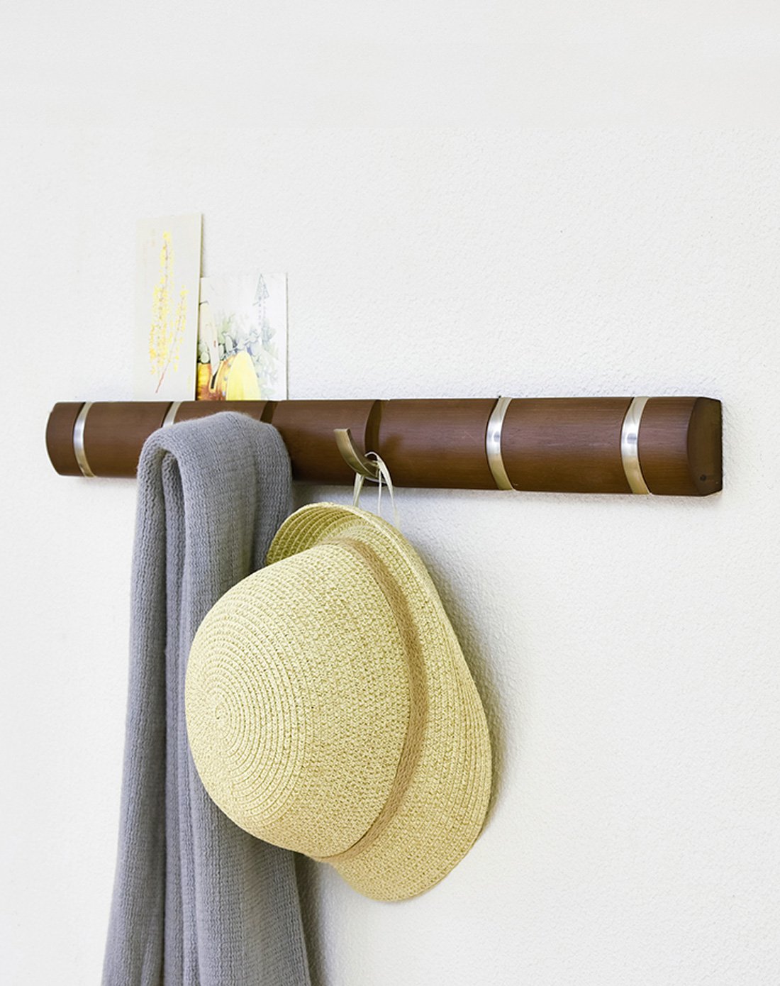 创意墙上挂衣钩壁挂衣帽钩门后墙壁衣服挂钩棕