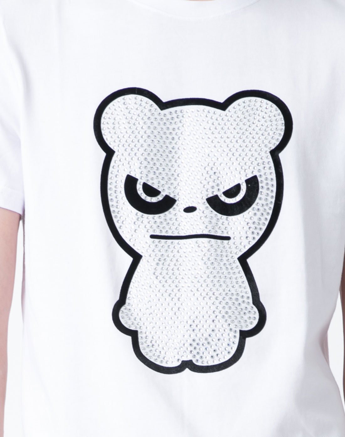 hipanda 你好熊猫 设计潮牌 男装 男款 愤怒熊猫 水钻t恤