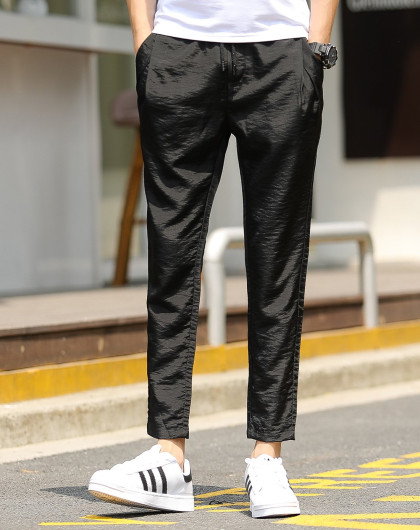 男士拉绳休闲九分裤