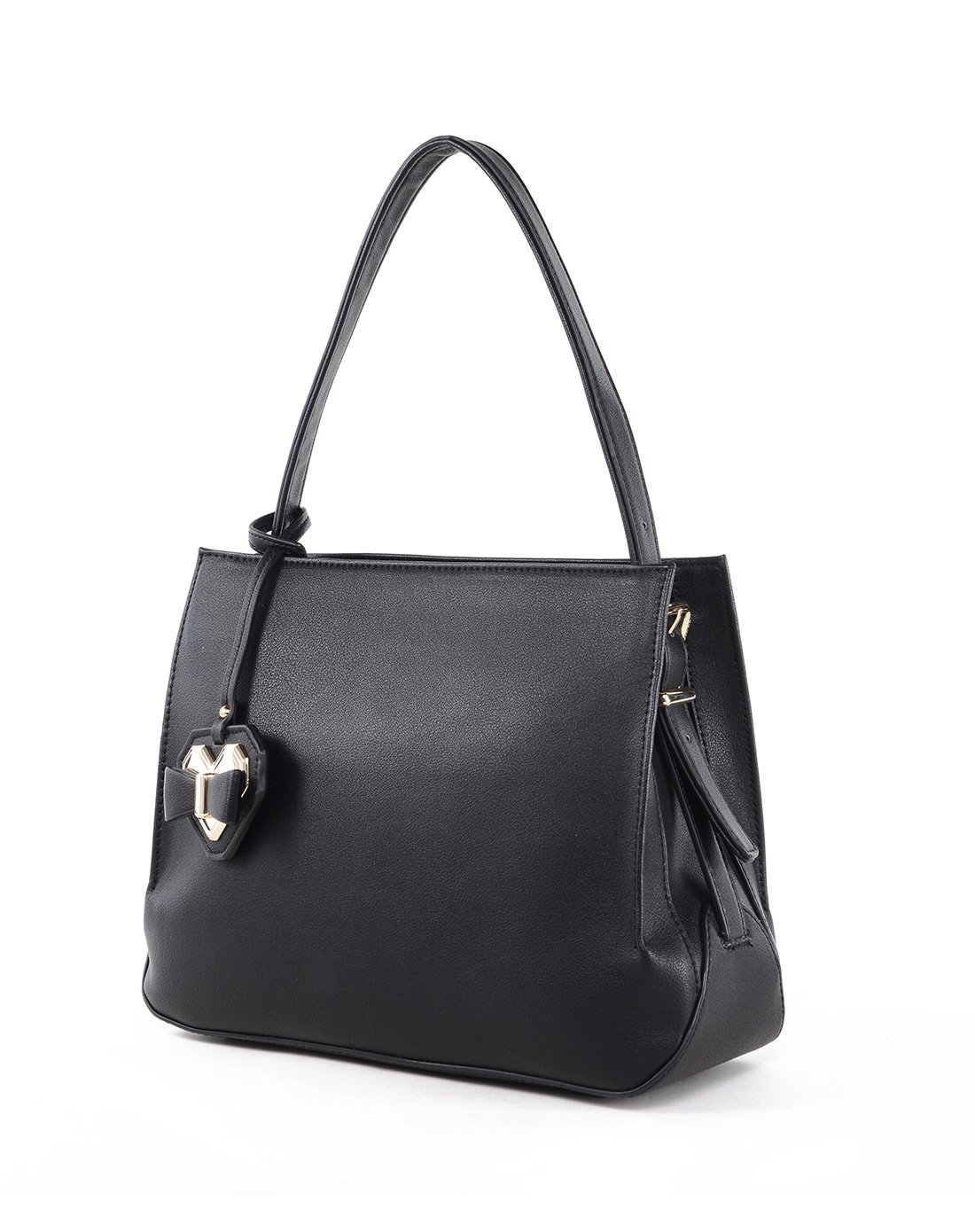 塞飞洛时尚休闲车缝线拉链竖款方形女款手提包黑色