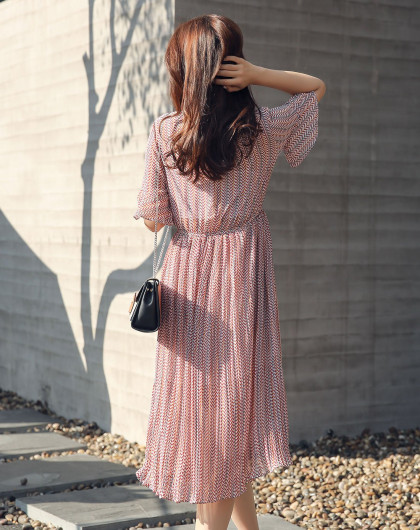 肉桂色 女士时尚连衣裙