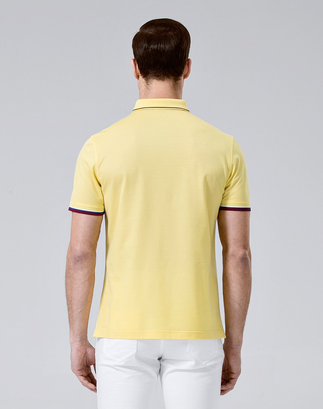 简约翻领珠地棉短袖t恤