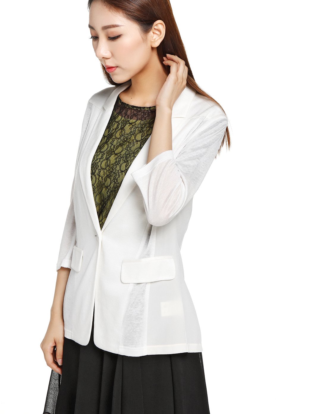 白色商务外套白色