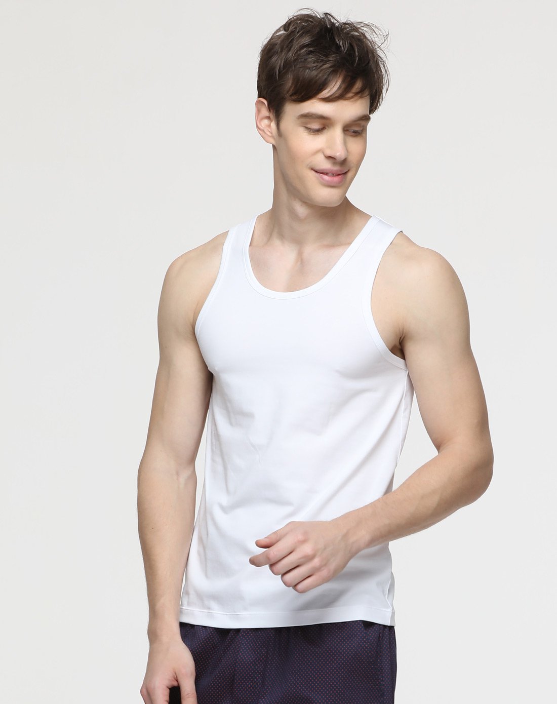 dv舒肤棉打底透气基础窄肩运动汗衫男士打底背心