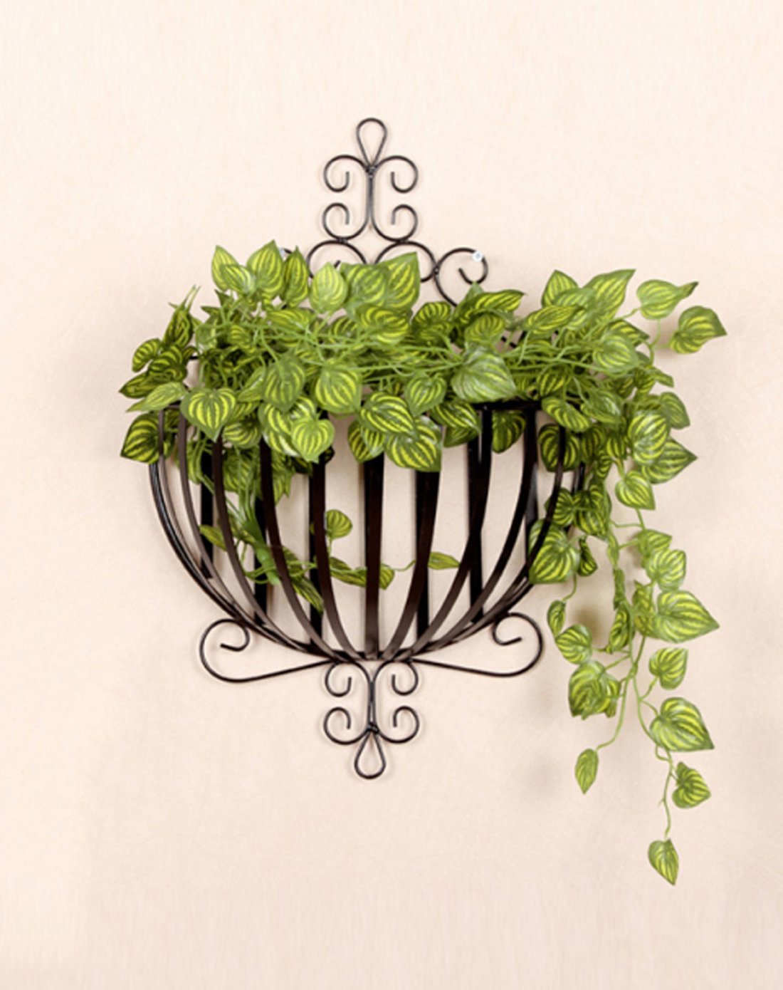 纯手工欧式艺术半圆壁饰花架