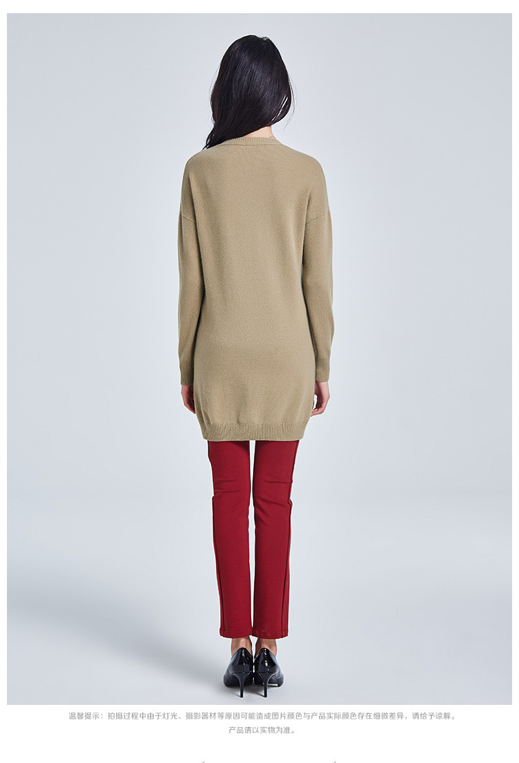 反季囤货-春竹羊绒男女春竹秋冬v领百搭简约中长款羊绒套衫保暖毛衣