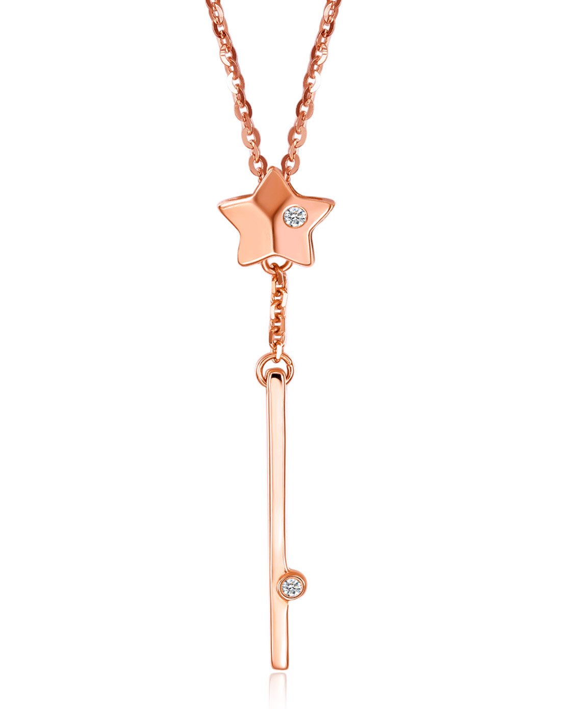 黛慕妮 星星钻石吊坠(不含链)18k金吊坠/钻饰