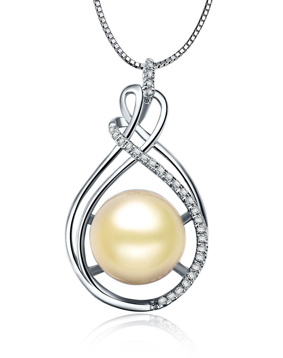 仙蒂瑞拉 9-10mm香槟色南洋珍珠吊坠