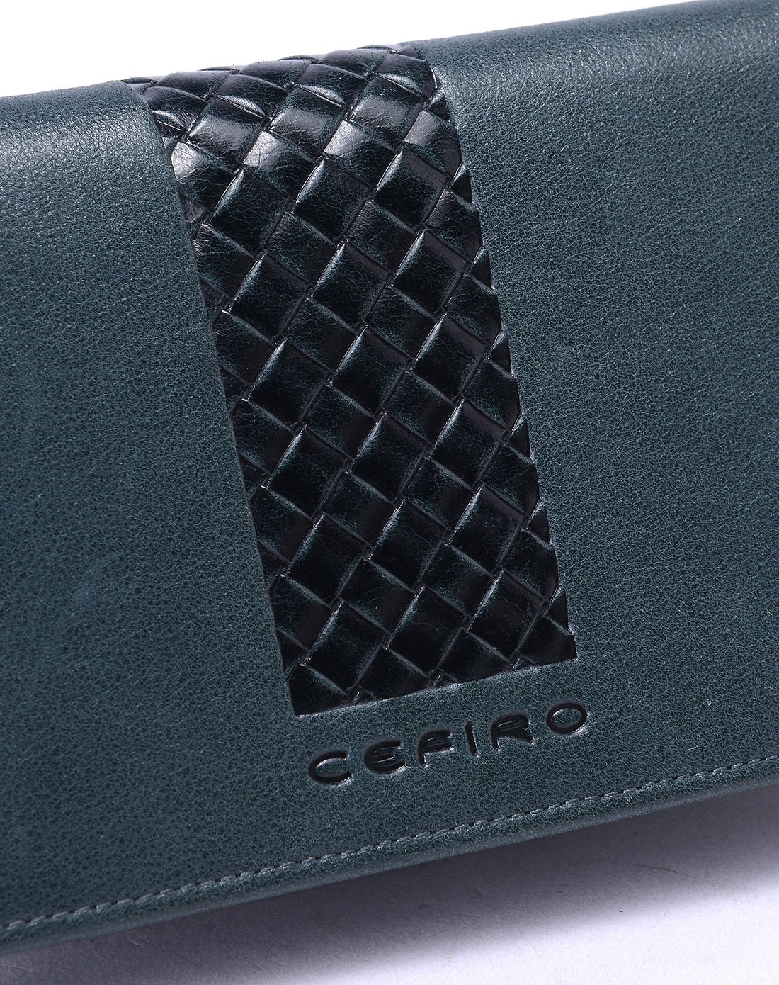 塞飞洛牛皮压花横款方形商务商务男款钱包/卡包