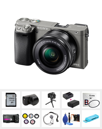 索尼微单相机6000l豪华套餐/灰-64g