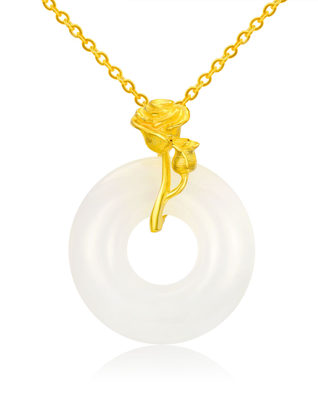 珂兰钻石珠宝专场七夕礼物 珂兰足金镶和田玉吊坠kl17710191_唯品会