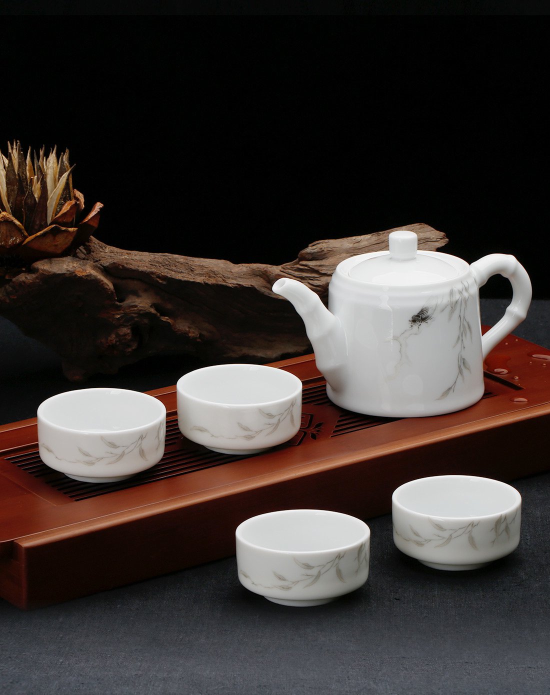 束氏 知了-景德镇玉瓷一壶四杯套组礼盒装