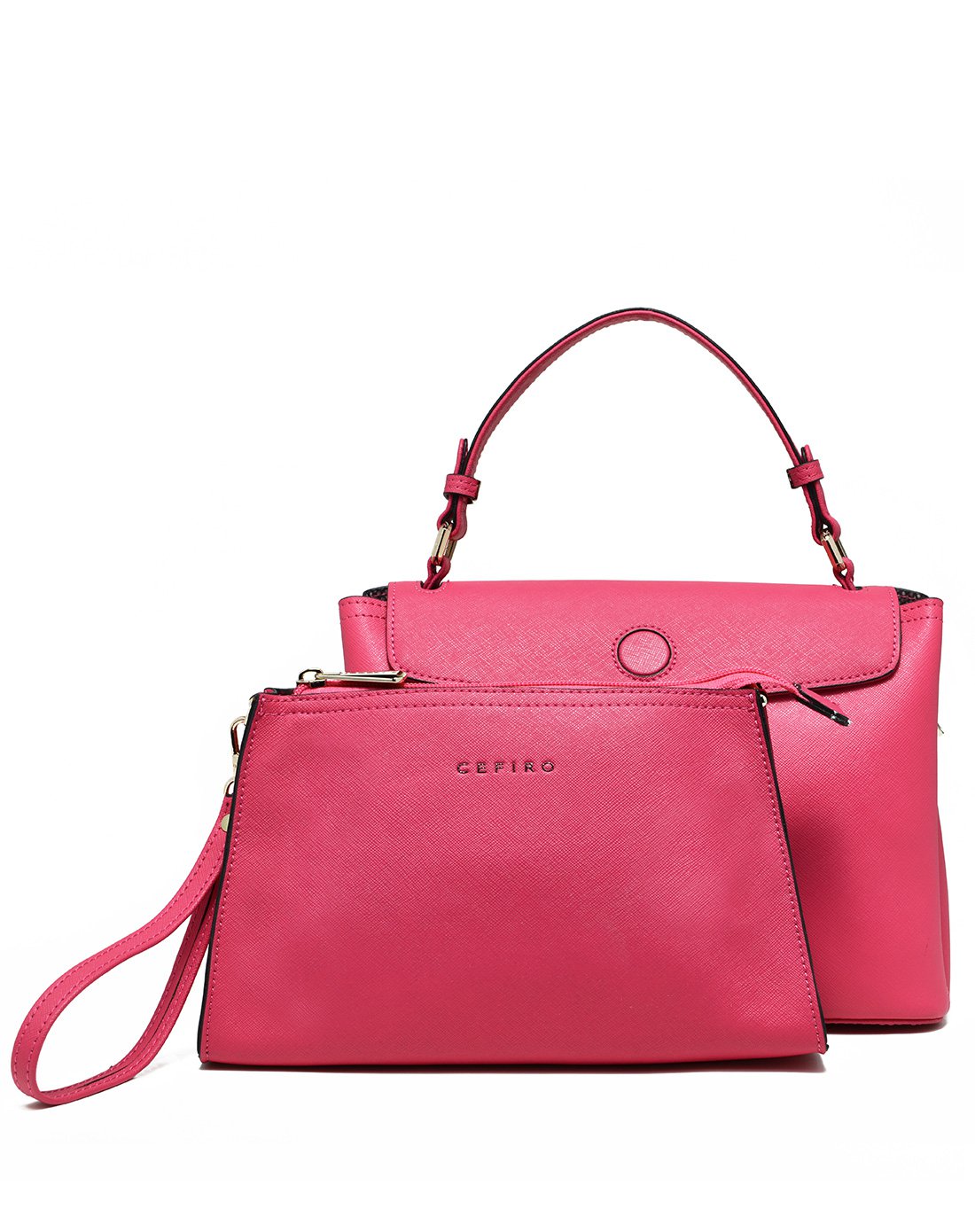 亏本清仓-塞飞洛cefiro男 塞飞洛牛皮车缝线正梯形简约商务纯色女士大