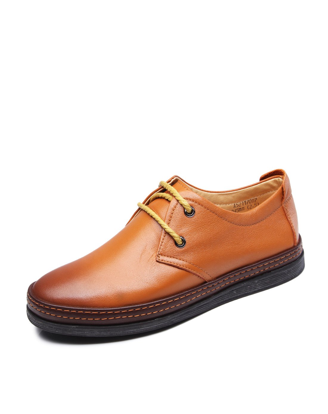 男士系带平底简洁便鞋商务休闲牛皮皮鞋