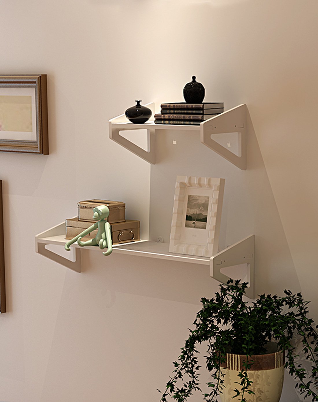 现代简约书架墙壁客厅一字隔板搁板壁挂墙面层板装饰架墙上置物架