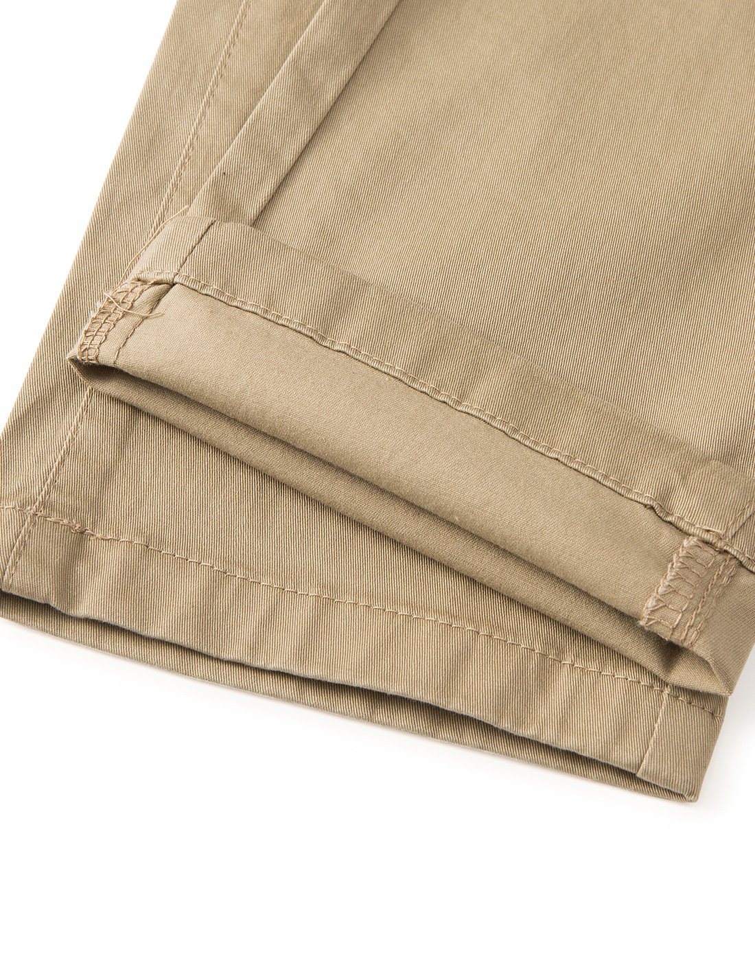 卡其棉修身九分纯色休闲裤