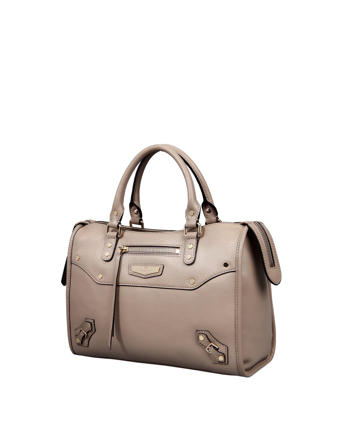 嘉里奥新款牛皮革时尚机车包女包