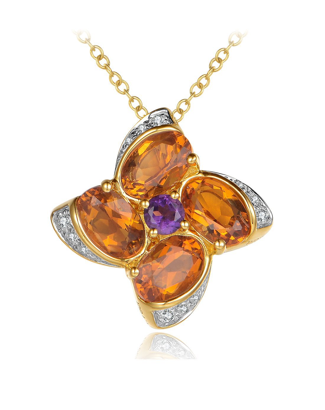 enzo 彩虹系列 18k黄金双色彩宝吊坠(含礼品)