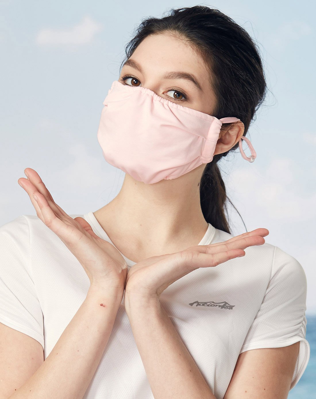 唯美亲肤 女款粉红护脸/口罩 速干吸湿