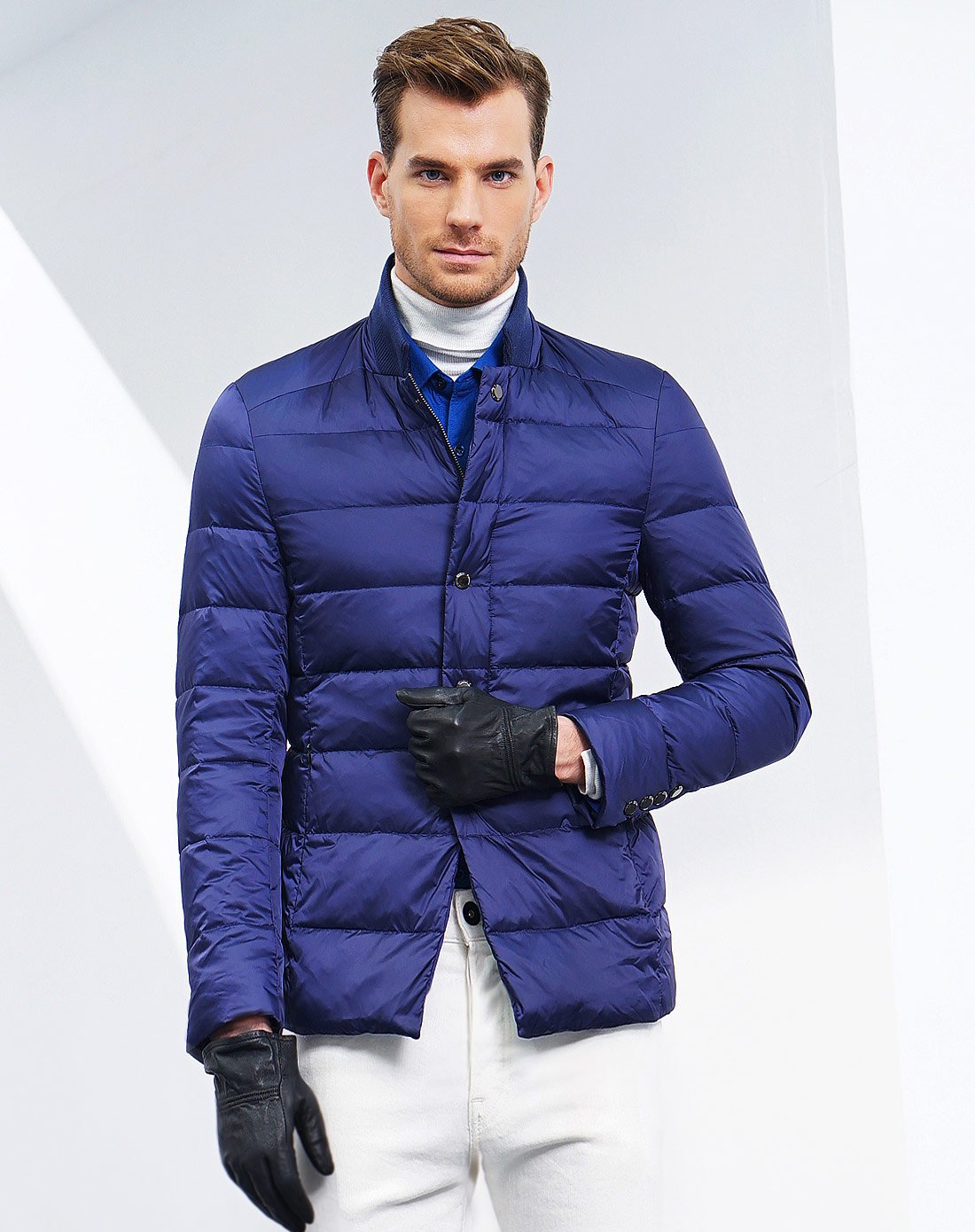 pine&eagle/松鹰商务休闲经典时尚立领男士羽绒服