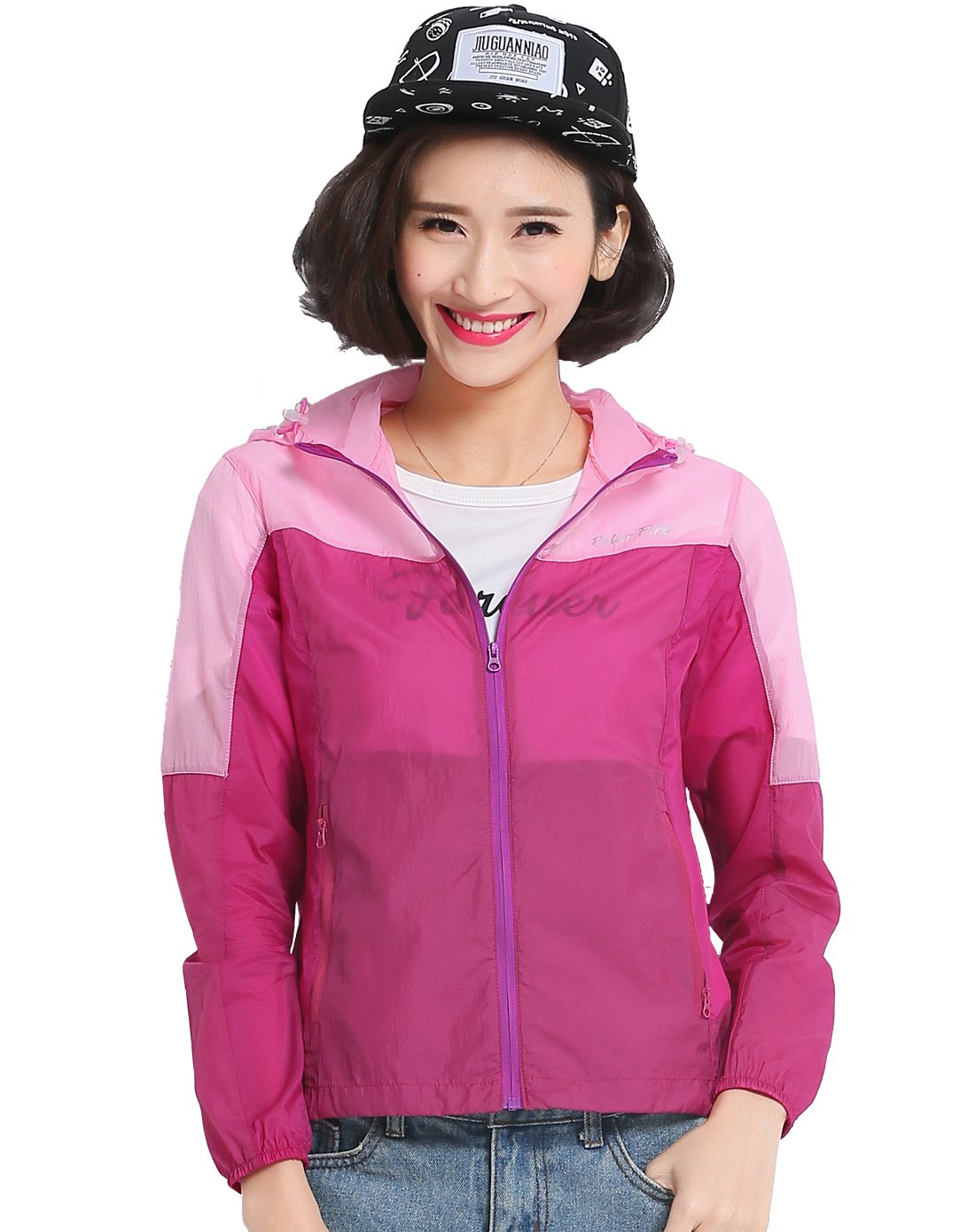 轻薄宽松 女款户外拼接皮肤衣