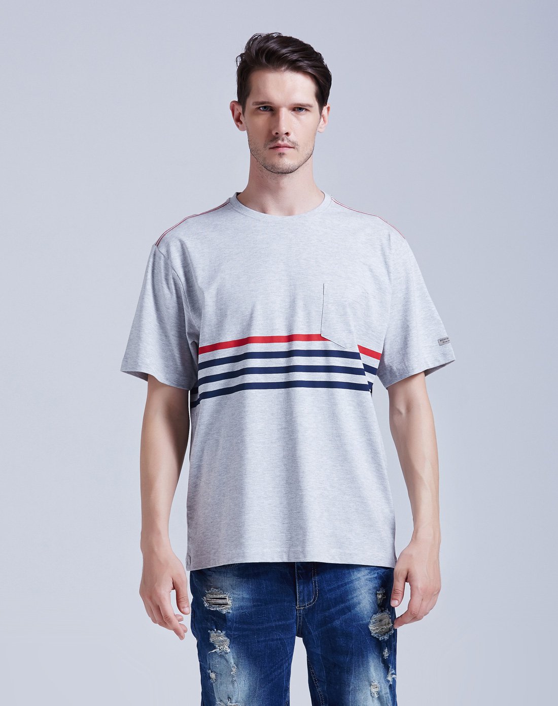 丹麦wagner旗下集合品牌条纹时尚舒适纯棉t恤80-401860406_唯品会
