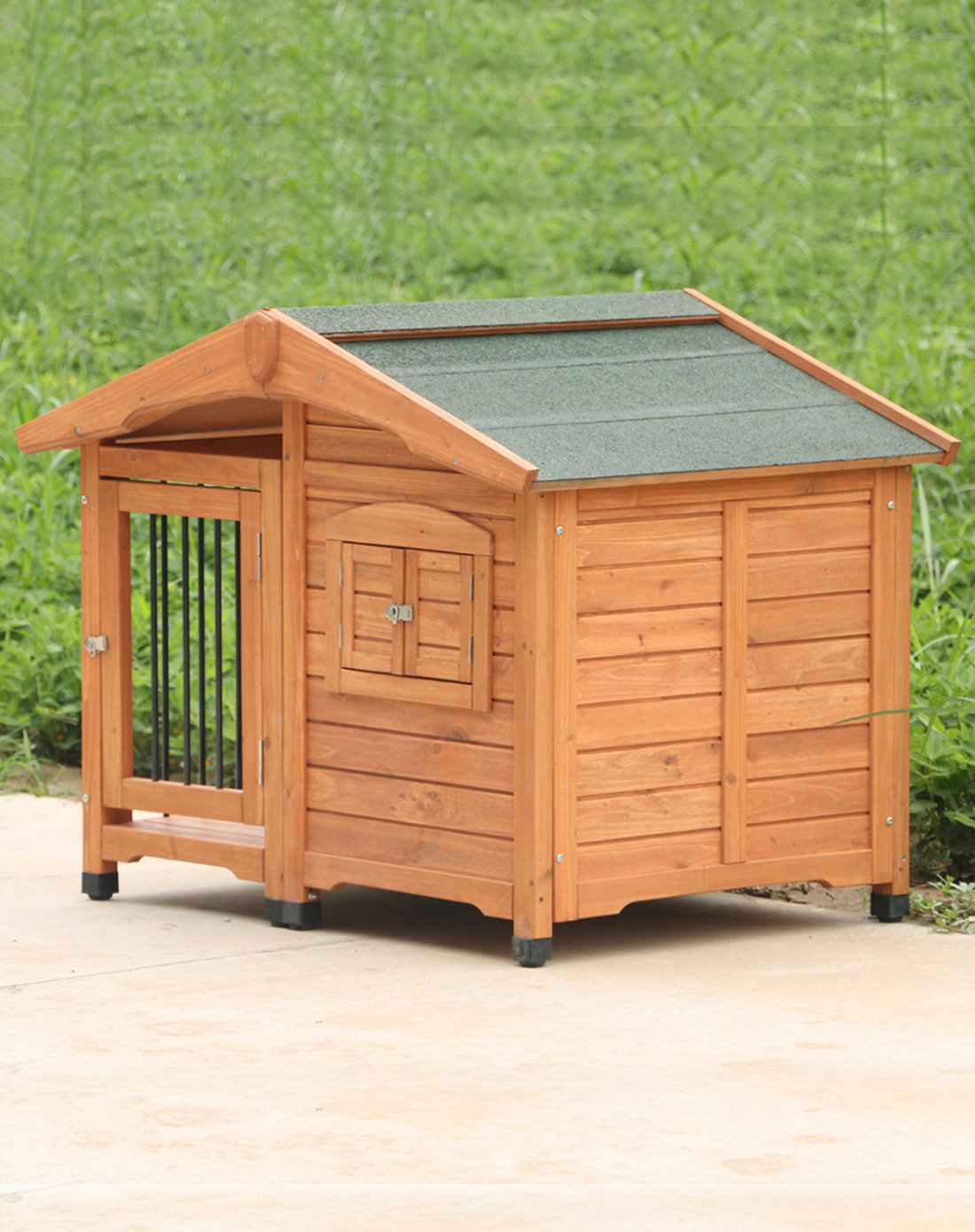 台湾杉木实木狗窝别墅阳台狗屋狗主人神器狗笼子狗栏狗窝