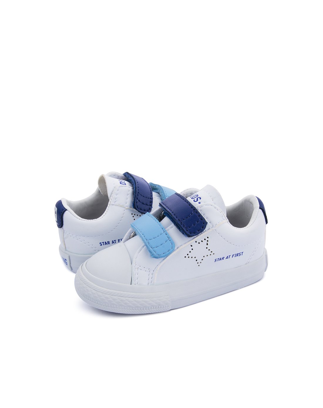 kids.ing 男童时尚撞色休闲运动小白鞋