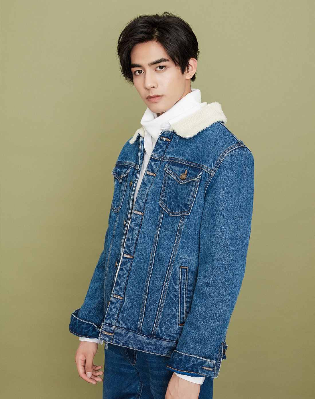 美特斯邦威宋威龙明星同款牛仔夹克2017秋新款
