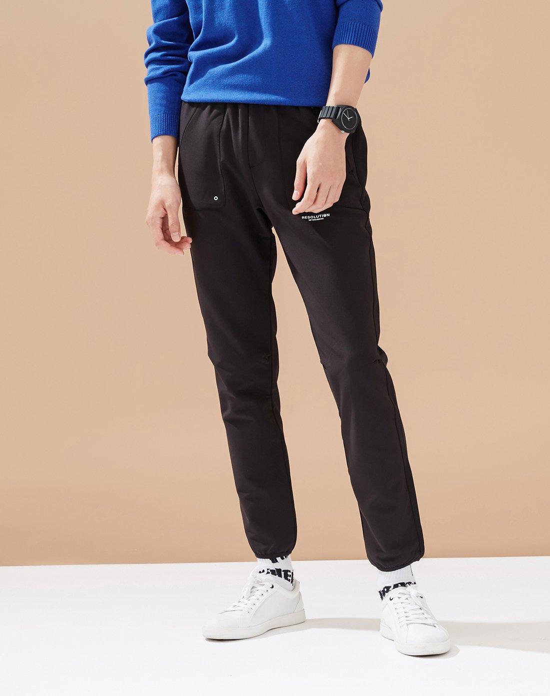 美特斯邦威k系列男装针织长裤