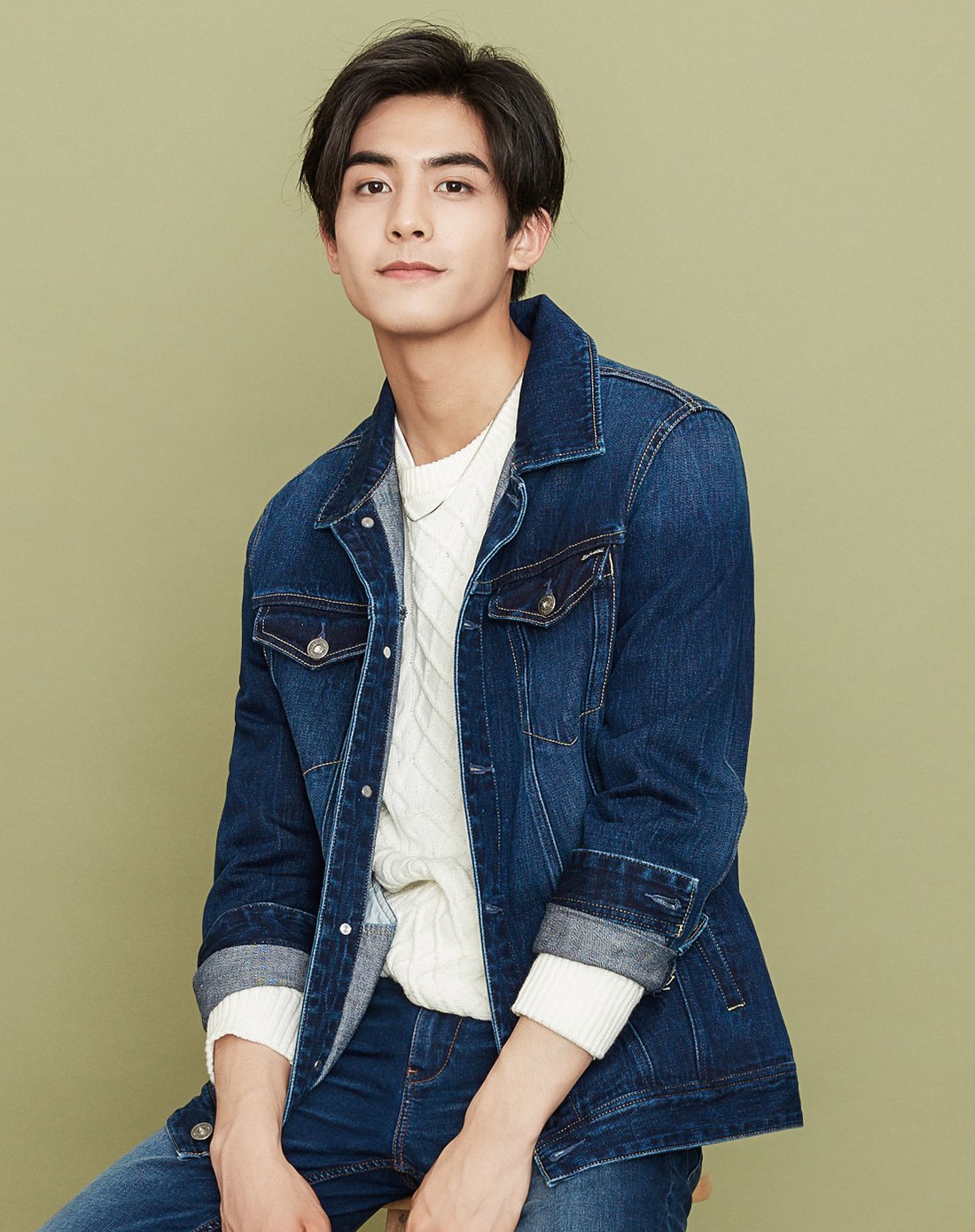 美特斯邦威宋威龙明星同款潮流男牛仔夹克