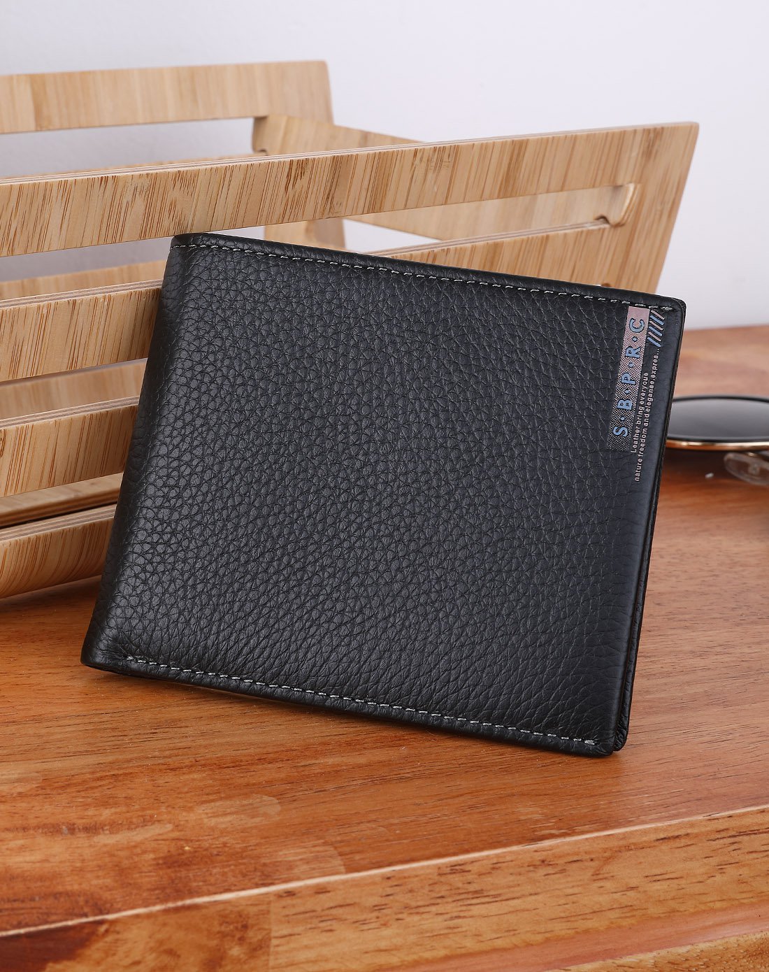 男款商务牛皮革钱包