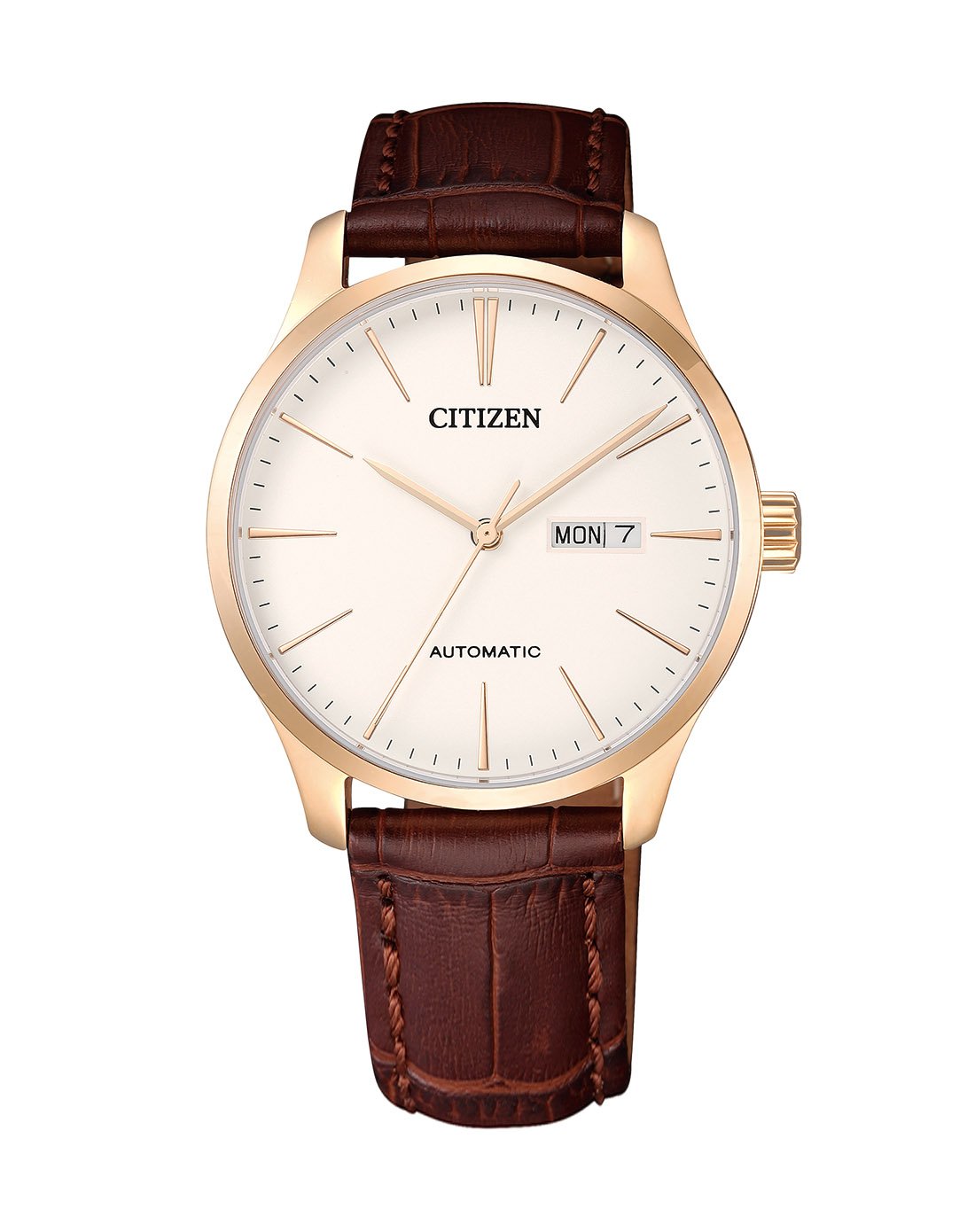 西铁城citizen 小牛皮超值体验机械男表nh8353-18ab0