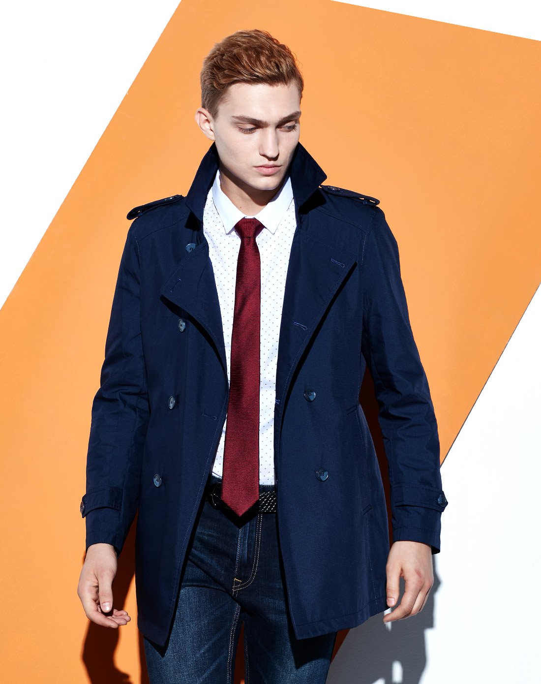 法派fapai男装特卖旗舰店(旧) 法派冬季男士风衣中长款风衣