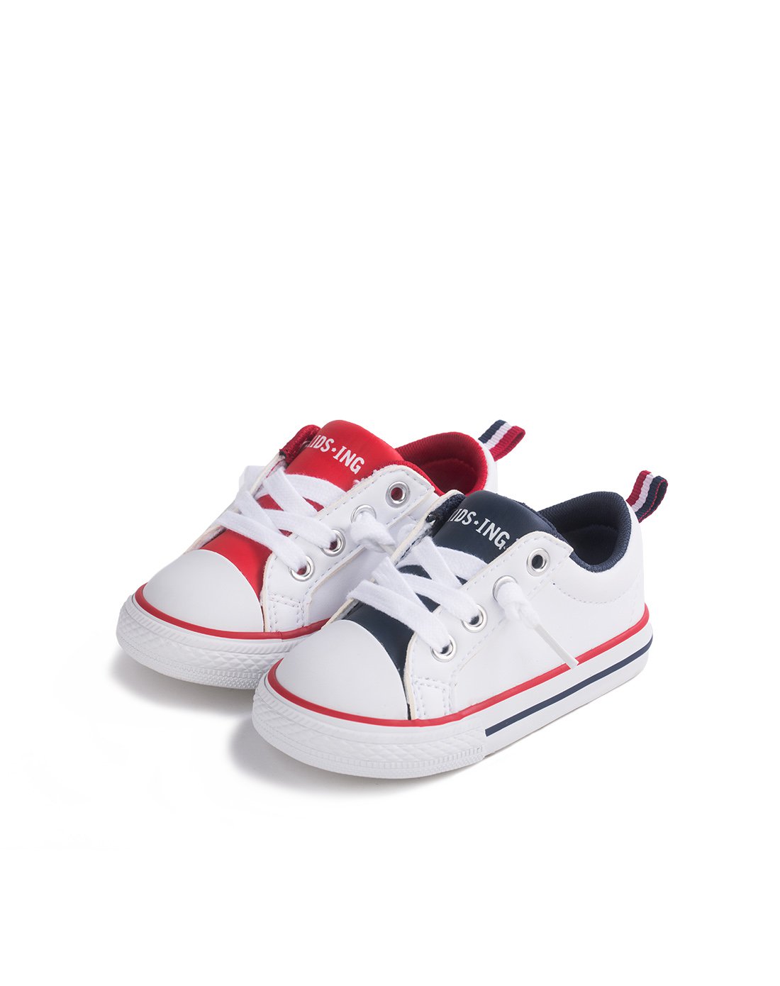 kids.ing 男童双色街头时尚小白鞋
