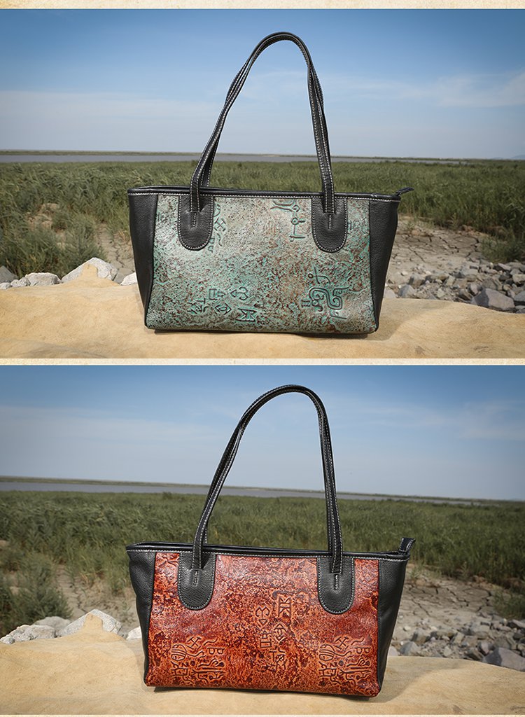 吐火罗纯手工复古牛皮单肩包